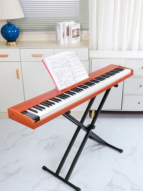 Hot Sale LED Digital Display Wooden Music Piano Multi-functional Electric Piano 88 Touches Keyboard Digital