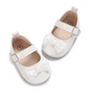 0-18 Months White Neonatal Soft Sole Girl Baby Upper PU Non Slip Rubber Sole Cute Princess Shoes Baby Walking Shoes 4