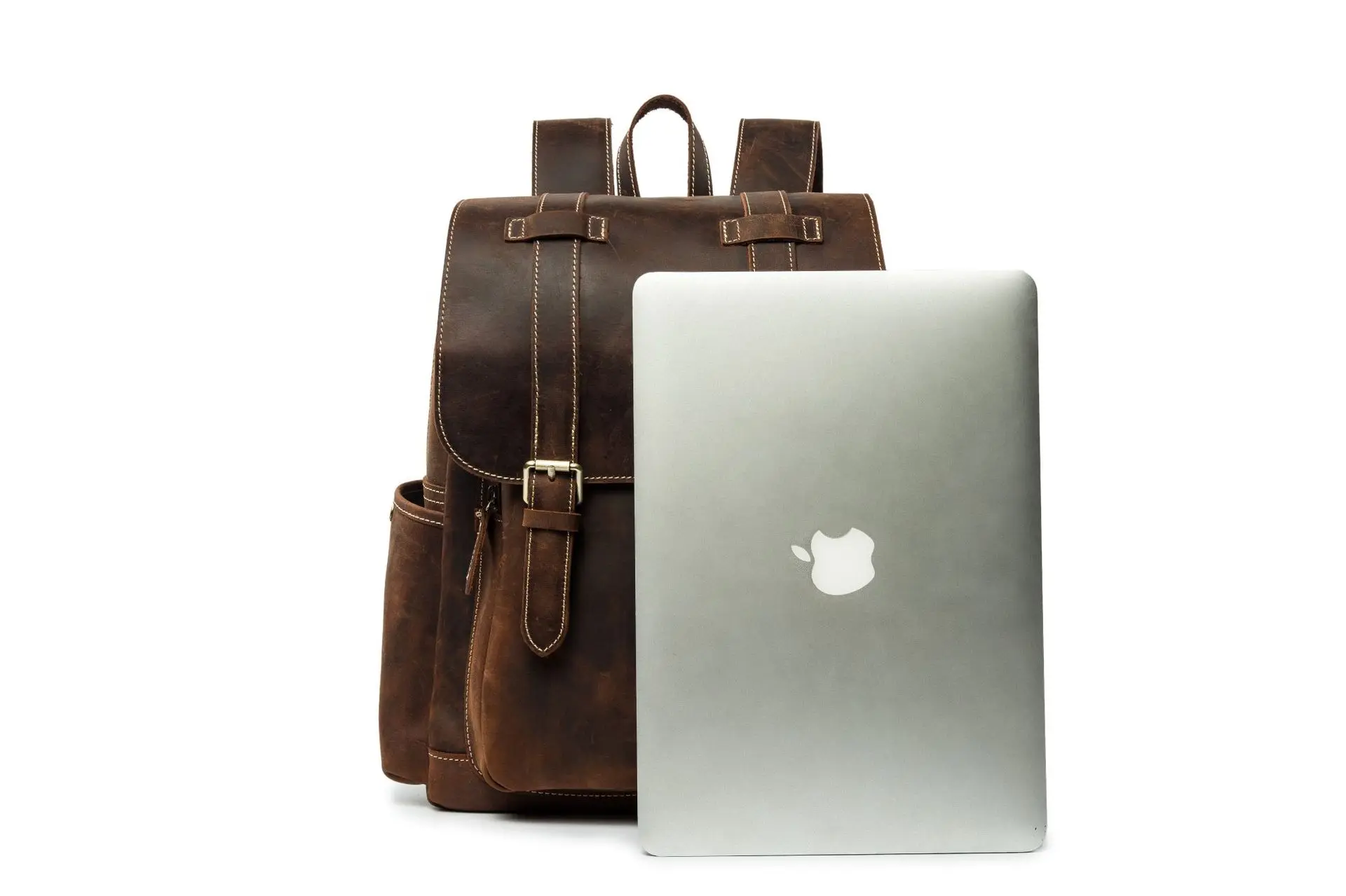 Leather Backpack For College