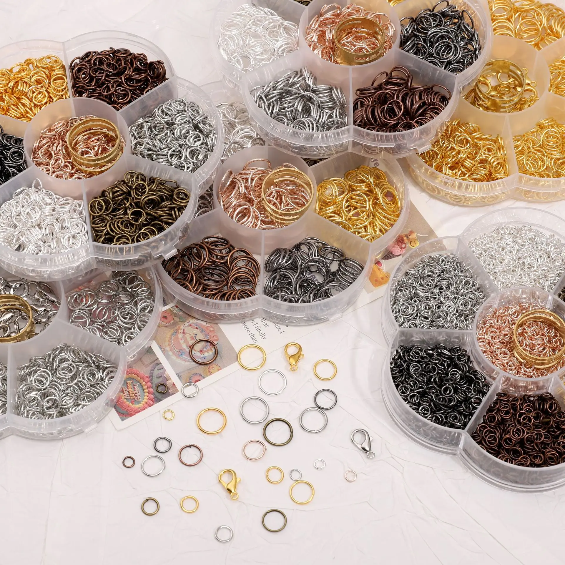 Open Rings Alloy Pendants Jewelry Making Supplies Split Ring Charm ...