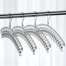 6-10 Clips Stainless Steel Clothes Drying Hanger Windproof Clothing Rack Clips Sock Laundry Airer Hanger Underwear Socks Holder