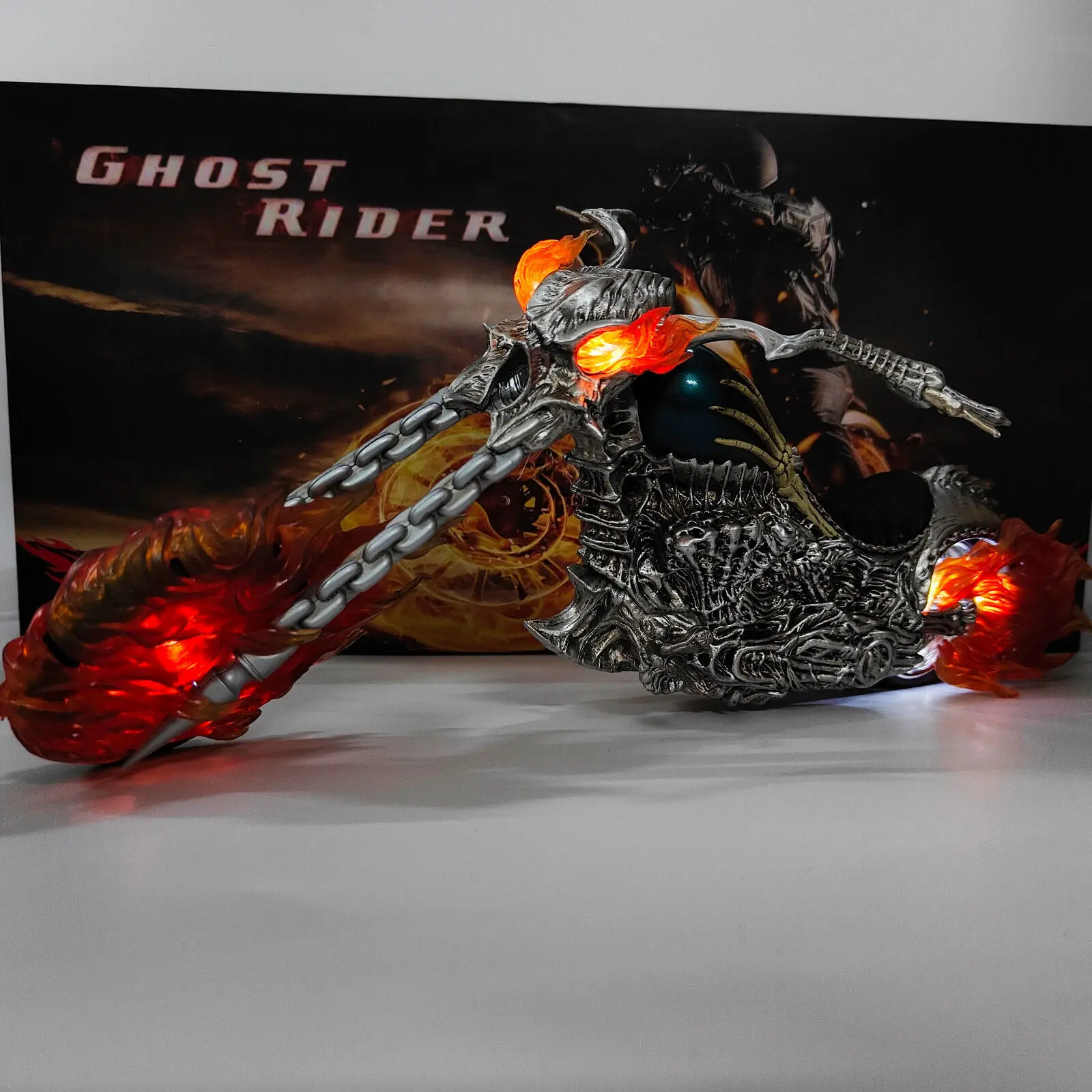 Original Ghost the Rider Motorcycle Emit Light Harley
