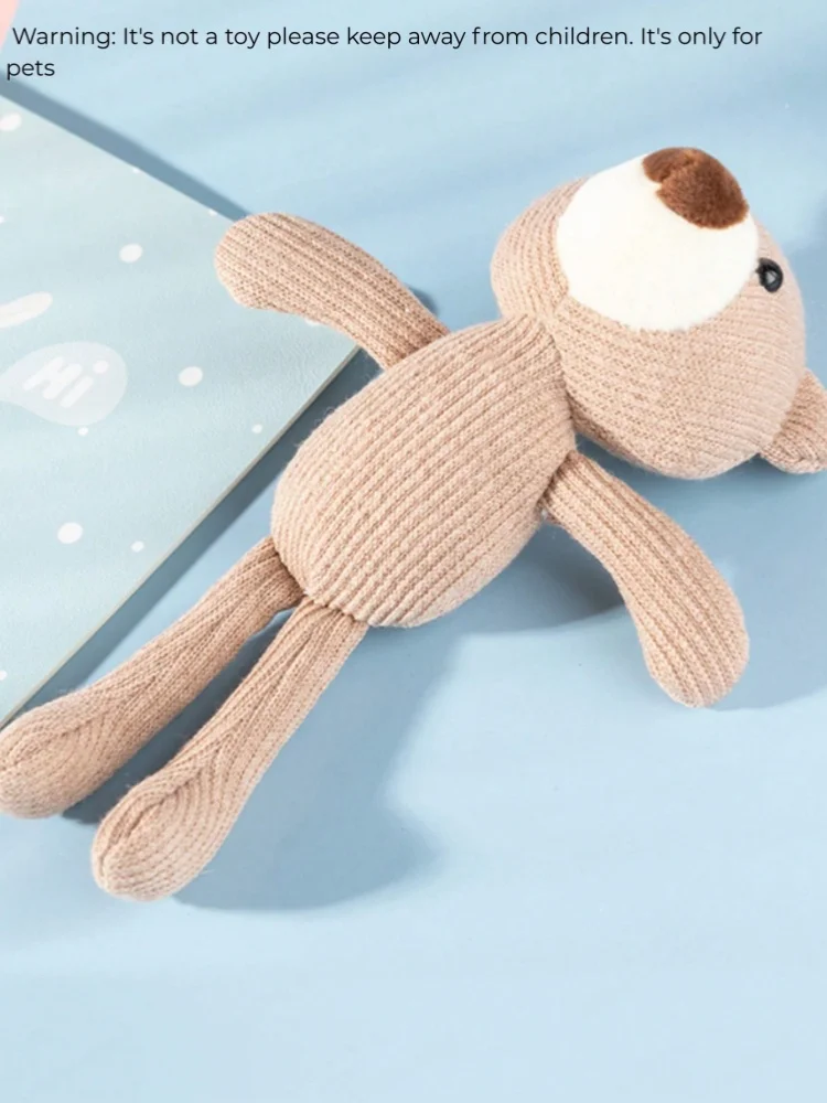 1pc Small Bear Design Pet Plush Toy 6