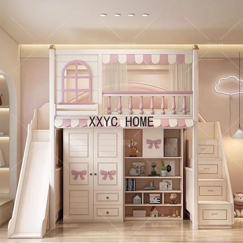 Luxury Children Beds Princess Storage Multifunctional Baby Children Beds Bedroom Camas Infantiles Kids Bed Set Furniture BL50CB