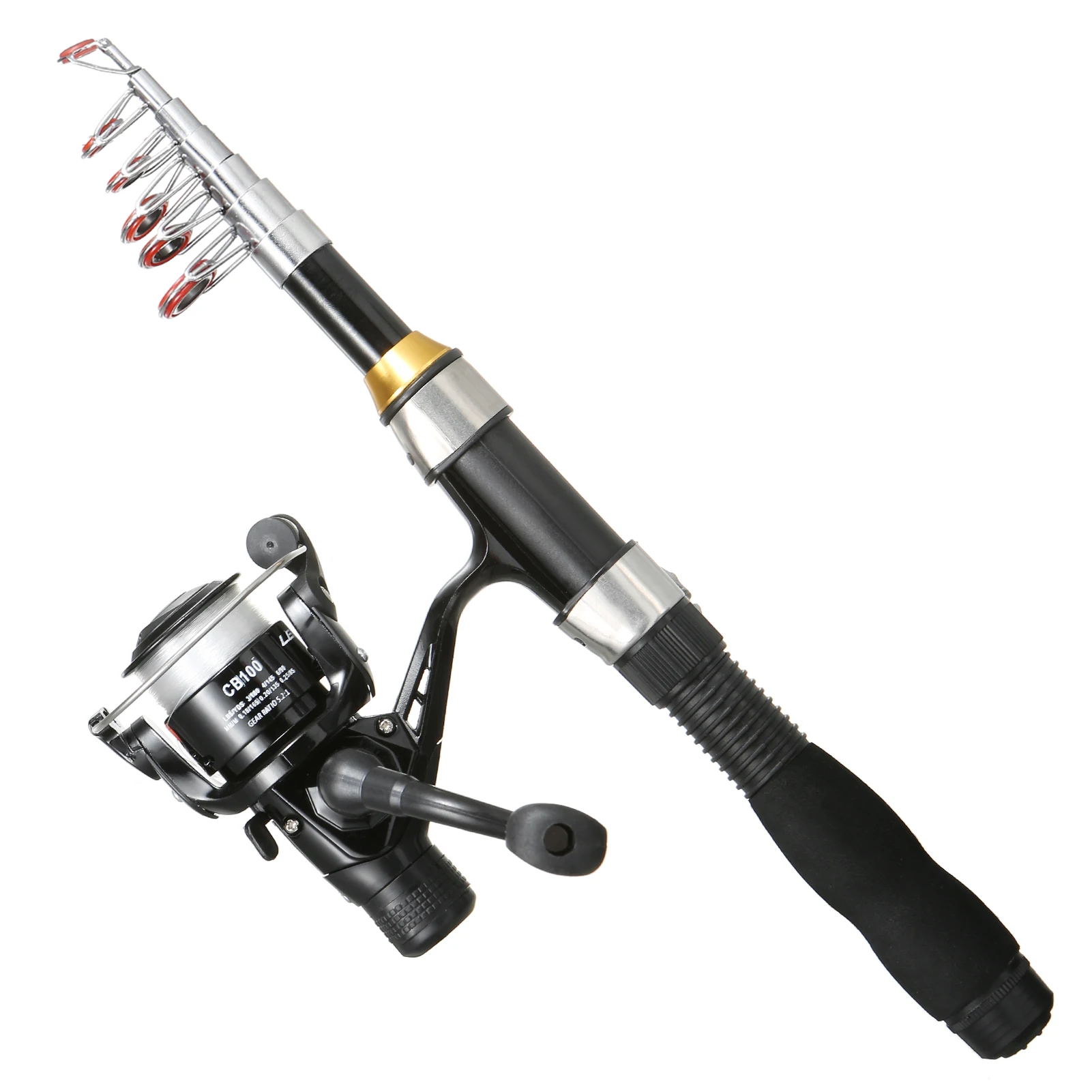 1.5m/1.7m Telescopic Fishing Rod fishing rod full set Spinning Reel Tackle  Set For Saltwater and Freshwater - AliExpress