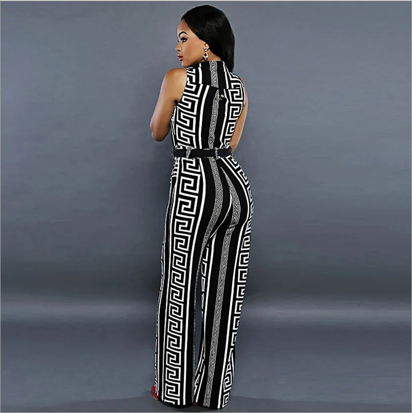 New Sexy Colorful High Street Sleeveless Bodycon Rompers Womens Print Jumpsuit 2023 Fashion Feminino Overalls Bodycon Jumpsuit 2