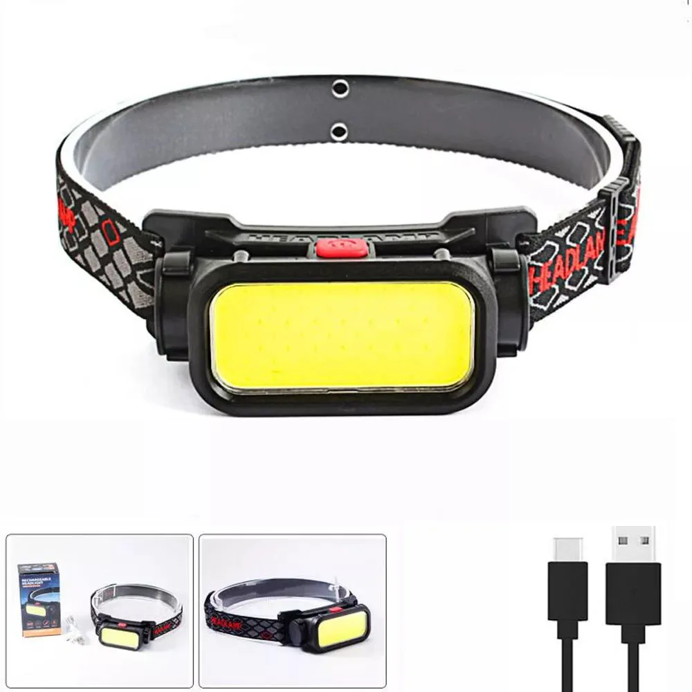 LED Headlamp Headlight USB Rechargeable Head Torch Light for Camping Mountain Climbing Portable: 3 - 5 Days Free Delivery Only UK