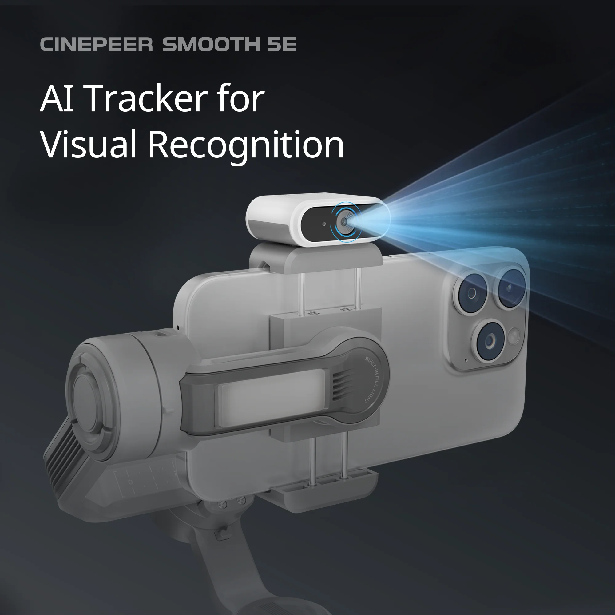 SMOOTH 5E 3-Axis Phone Gimbal: Portable Stabilizer for iPhone 15 Pro/Huawei Hand