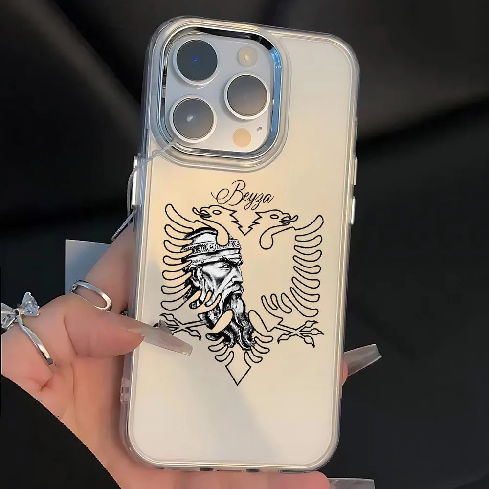 Albanian Eagle Transparent Soft Phone Case