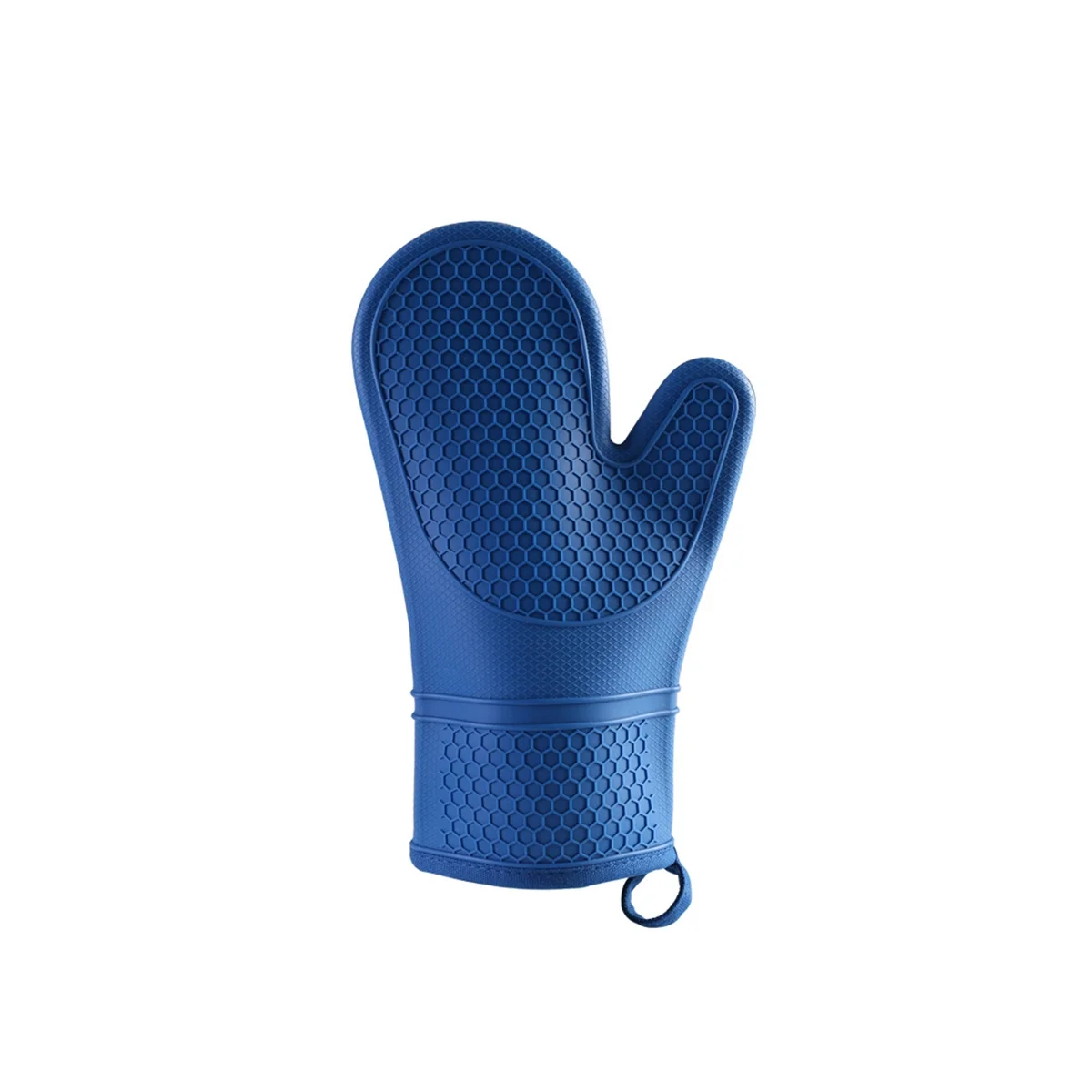 

Silicone Oven Mitts - Jet Black Oven Mitts Heat Resistant Soft Lining Silicone Oven Gloves - Oven Mits Set Blue