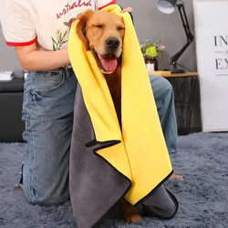 Pet Large Absorbent Towel Dog And Cat Bath Quick Dry Bath Towel Pet Absorbent Daily Necessities Non-stick Fur Pet Blanket