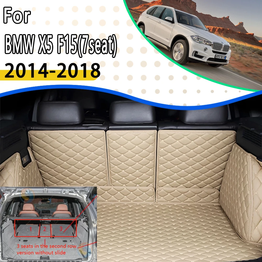 

Car Trunk Mats For BMW X5 F15 MK3 2014 2015 2016 2017 2018 7seat Waterproof Tray Rear Trunk Without Slide Matt Car Accessories