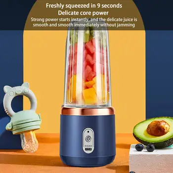 Portable Juice Blender USB Rechargeable Juicer Cup Personal Juicing Maker Blending Machine for Gym Office Apartment Travel 1