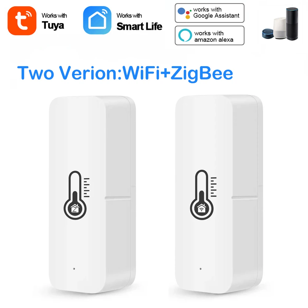 Умный Wi-Fi датчик влажности и температуры Tuya Zigbee комнатный термометр гигрометр с