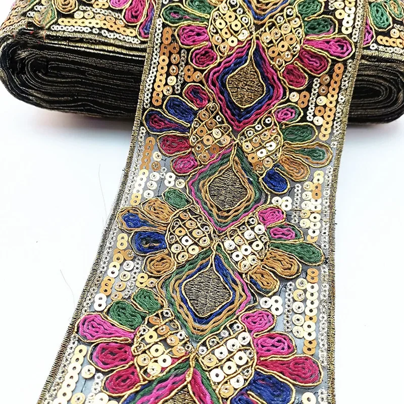 Sequin Lace Trim Lace Fabric DIY Sewing Supplies 1 Yards