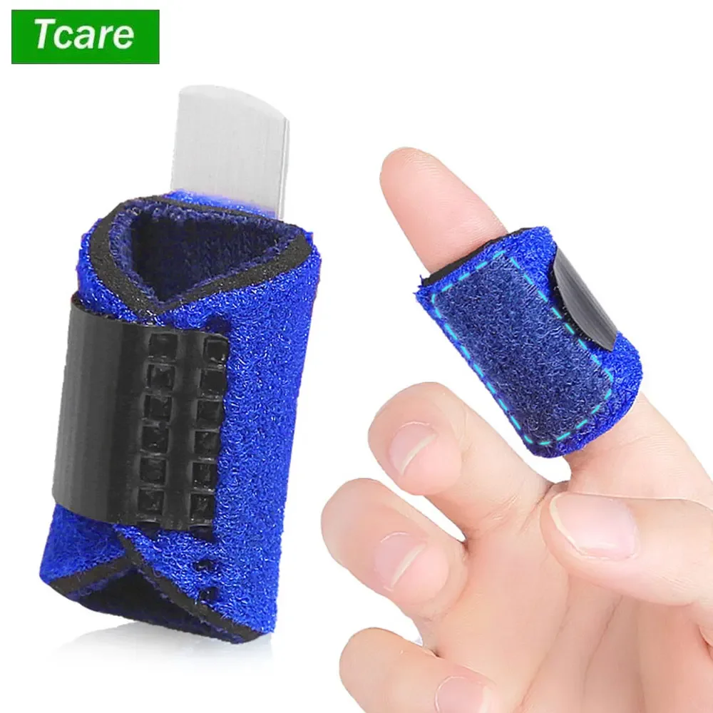 Meto Finger Splints for Trigger Finger (4 Count) Finger Brace for  Straightening Support Broken Fingers or Arthritis Relief. Trigger Finger  Splint for Middle Finger and Other Fingers (Black & Blue) 2 Black