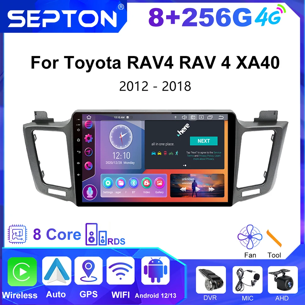 

SEPTON Android Car Radio for Toyota RAV4 RAV 4 XA40 2012-2018 4G Multimedia Video Player Carplay Navigation Stereo GPS 2Din Wifi