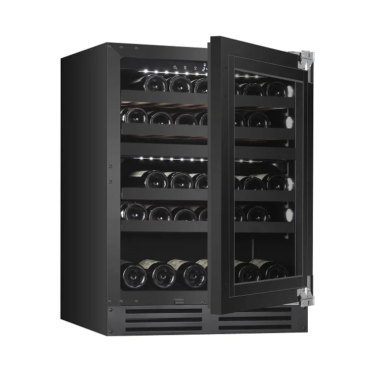 Integrated Homeuse Wine Cooler Refrigerator Wine Fridge Cooler Electric Stainless Steel Door Electronic Temperature Vino 220 113