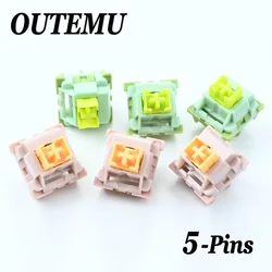 Outemu Silent Switch V2 Lemon Peach Linear Tactile 5Pins Custom Mechanical Keyboard Switch RGB SMD Gaming MX Switches Pre-lubed