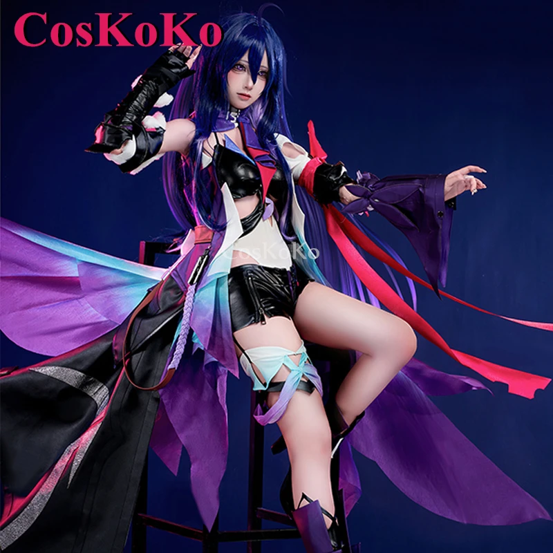 

CosKoKo Seele Cosplay Game Honkai: Star Rail Costume Sweet Nifty Elegant Combat Uniform Halloween Party Role Play Clothing S-XXL