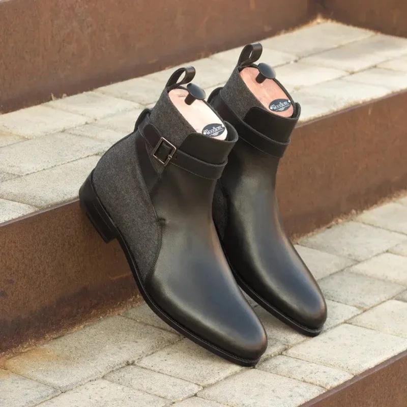 Ankle Men Boots Fashion Men Shoes Top Quality Zipper PU Leather Comfortable Casual Boots Business Size 38-48