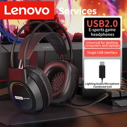 Enhanced Over - Ear Gaming Headphones with RGB Lighting and Noise - Cancellation (USB)