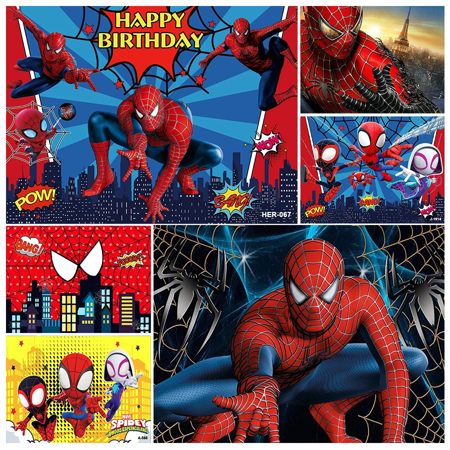 Spidrman Theme Birthday Party Supplies – Complete Party Decoration Set With Happy Birthday Banner, Cake Topper, Cupcake Toppers, And Party Accessories – Boys Girls Superhero Birthday Décor-572734