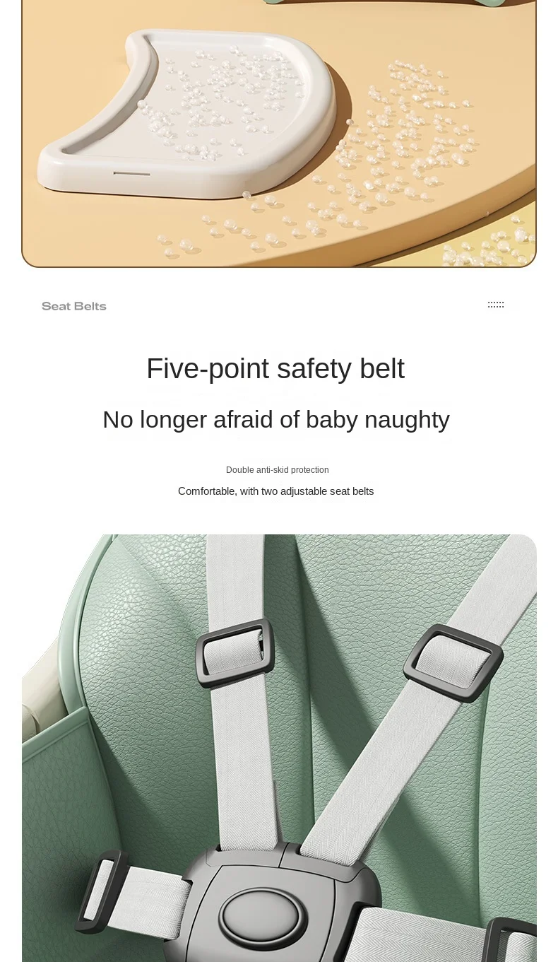 Chaise haute transat bébé avec balancelle et roulette évolutive - Kidilo