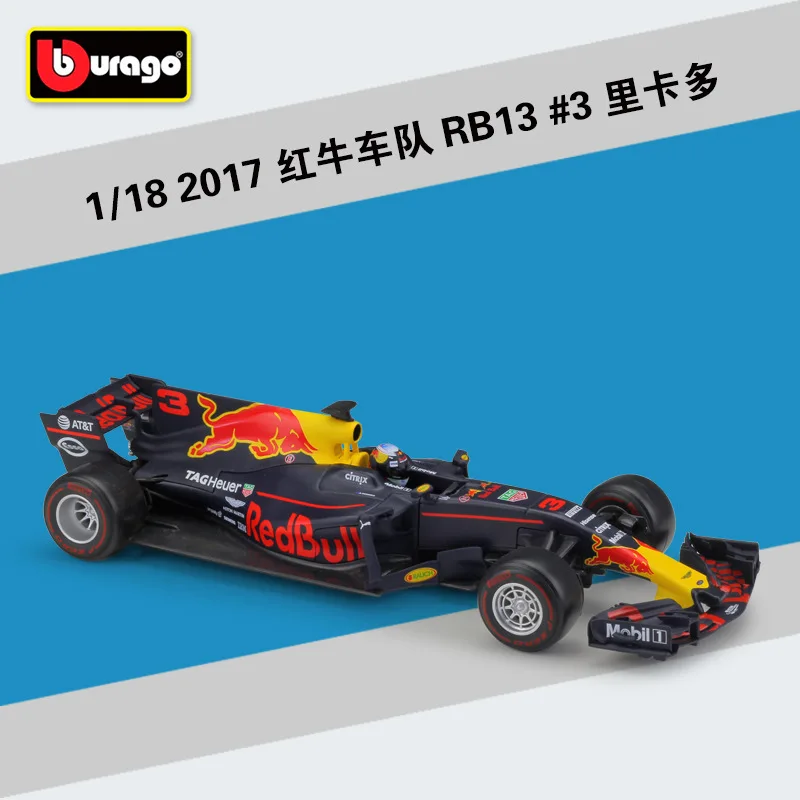 remote control stunt car Bburago 1:18 F1 Car Model Simulation of Original Alloy 2017 RB13 W07 Formula Car Model RC Cars for kid RC Cars