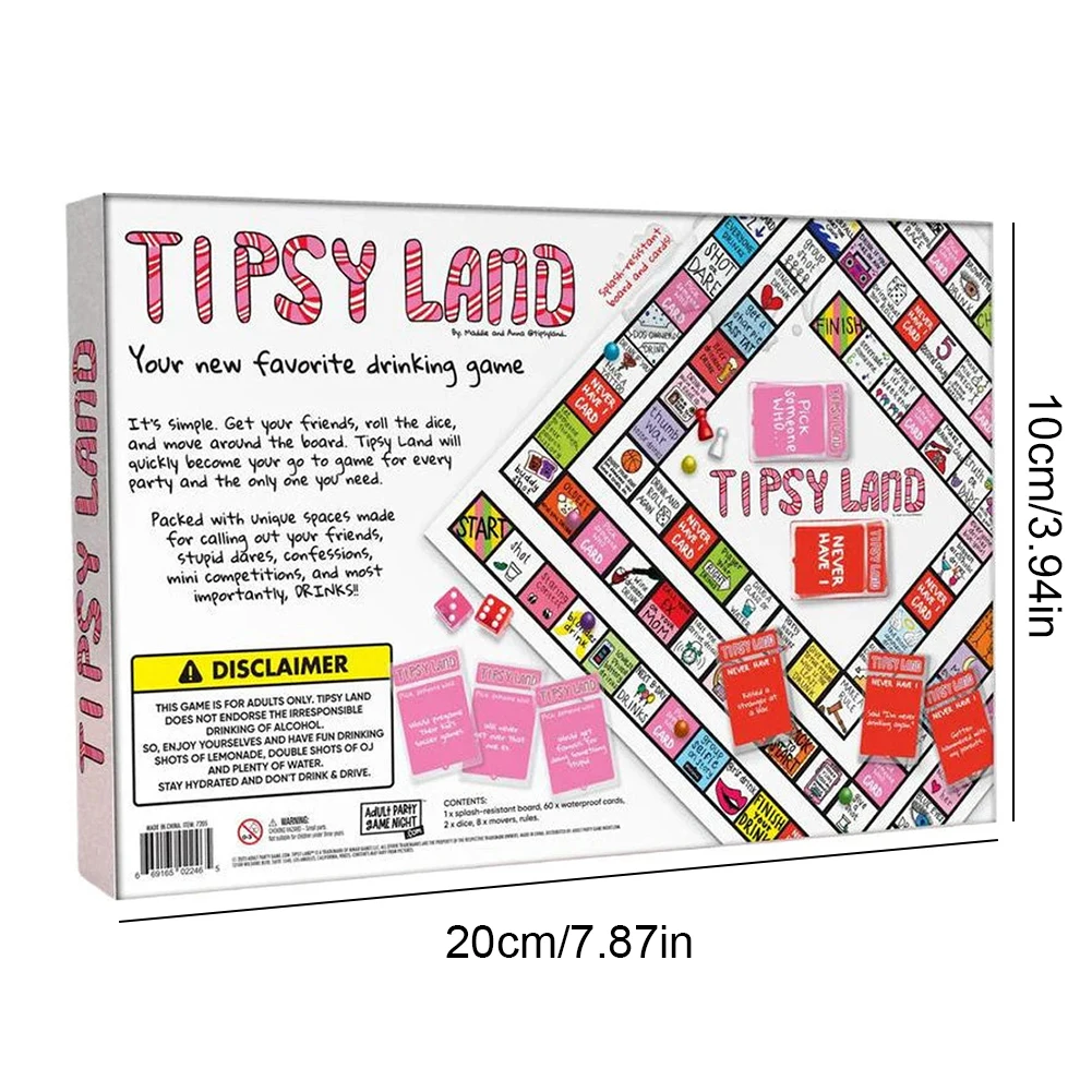 Tipsy Land – Fun Adult Drinking Board Game for Parties & Girls’ Night 5