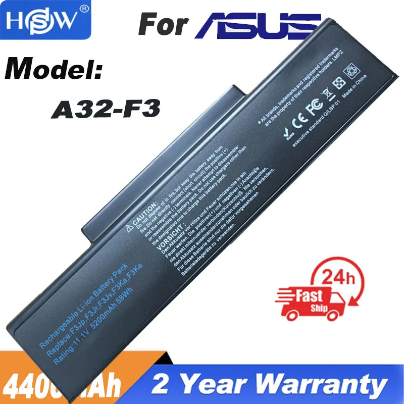 

Новый аккумулятор для Asus F3 F2 F3F F3H F3J F3Jc 90-NI11B1000Y