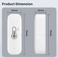 ทูย่า ไวไฟ เทอร์โมกราฟบลูทูธเครื่องวัดอุณหภูมิเครื่องวัดความชื้นสัมพัทธ์เครื่องวัดอุณหภูมิไร้สายเซ็นเซอร์ความชื้นทำงานร่วมกับอเล็กซา กูเกิล สมาร์ทโฮม 5