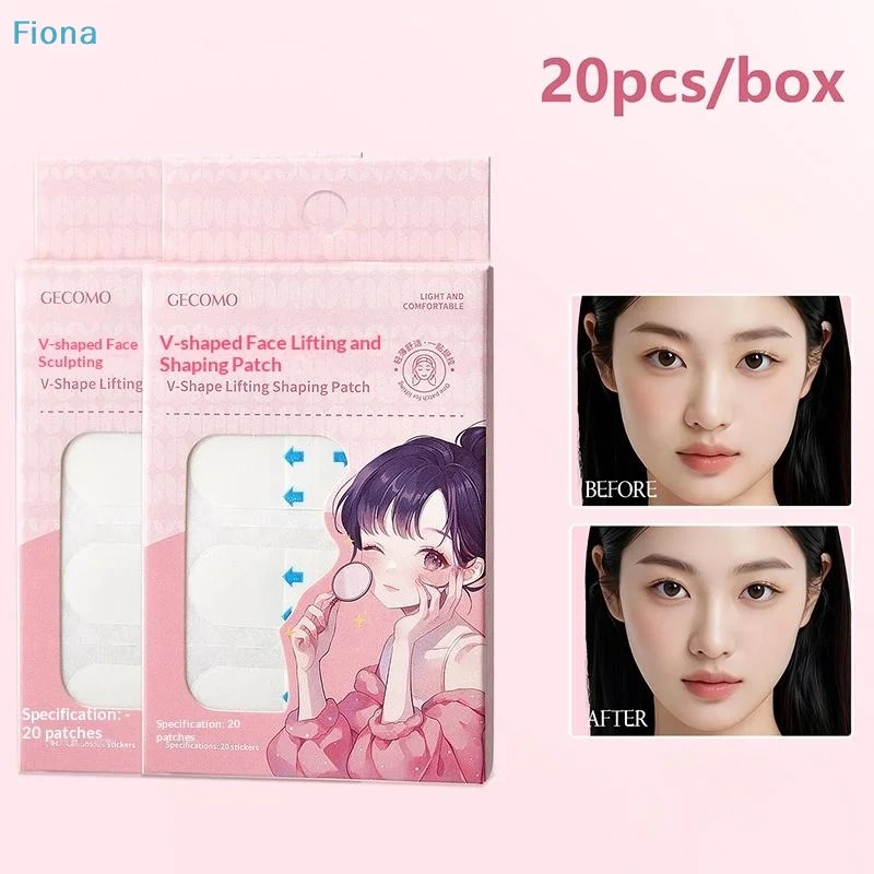 ? 20개 패치 페이스 리프트 테이프 투명 페이스 리프트 스티커 주름 제거 스티커 턱 라인 개선 잔주름 완화 V라인 모양 만들기