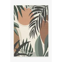 Colorful Outdoor Rug Washable Outdoor Rug for Patio Balcony Front Porch Deck Backyard Desert Sage Tropical Leaves Outdoor Mat 1