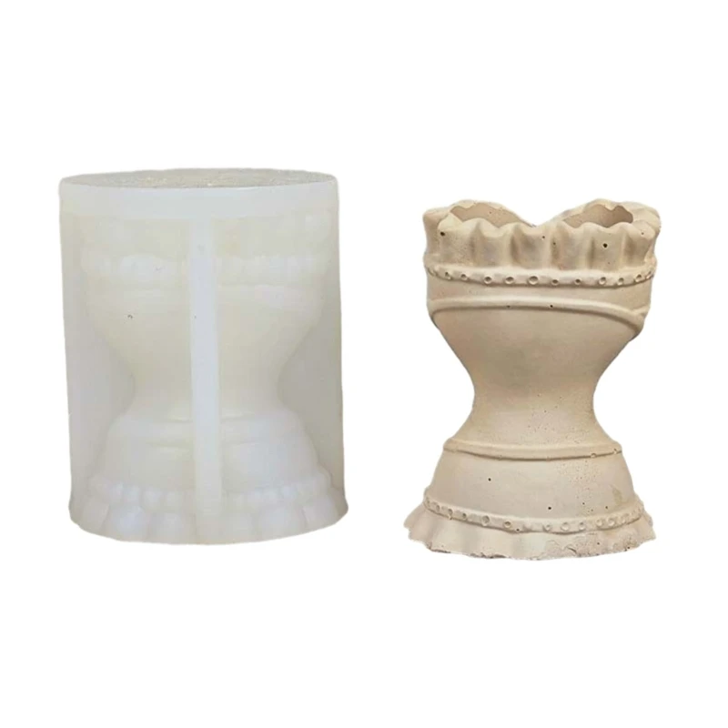 

DIY Plant Vase Silicone Mold for Making Plaster Flower Pots Resin Molds Wedding Dress Pen Holder Gardening Home Decor