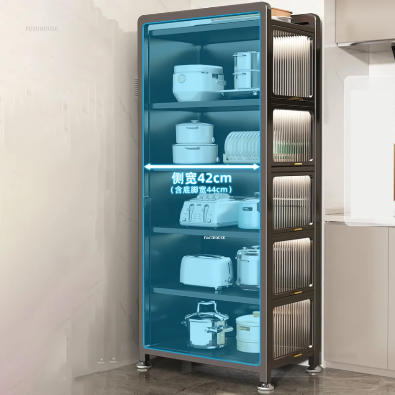Floor-standing Narrow Storage Cabinet Small Apartment Kitchen Cabinet Home Furniture Multilayer Kitchen Against The Wall Cabinet 5