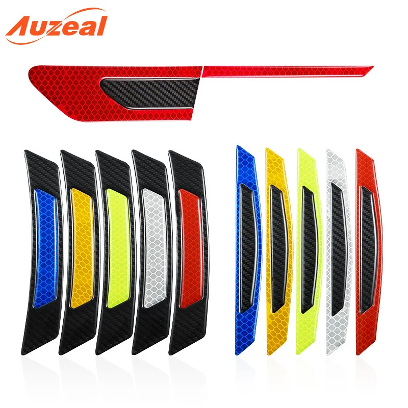 Autocolante reflectorizante auto, arcade de roți noi, decorațiuni pentru uși, etichete laterale creative și personalizate din fibră de carbon pentru mașină_voghion.com