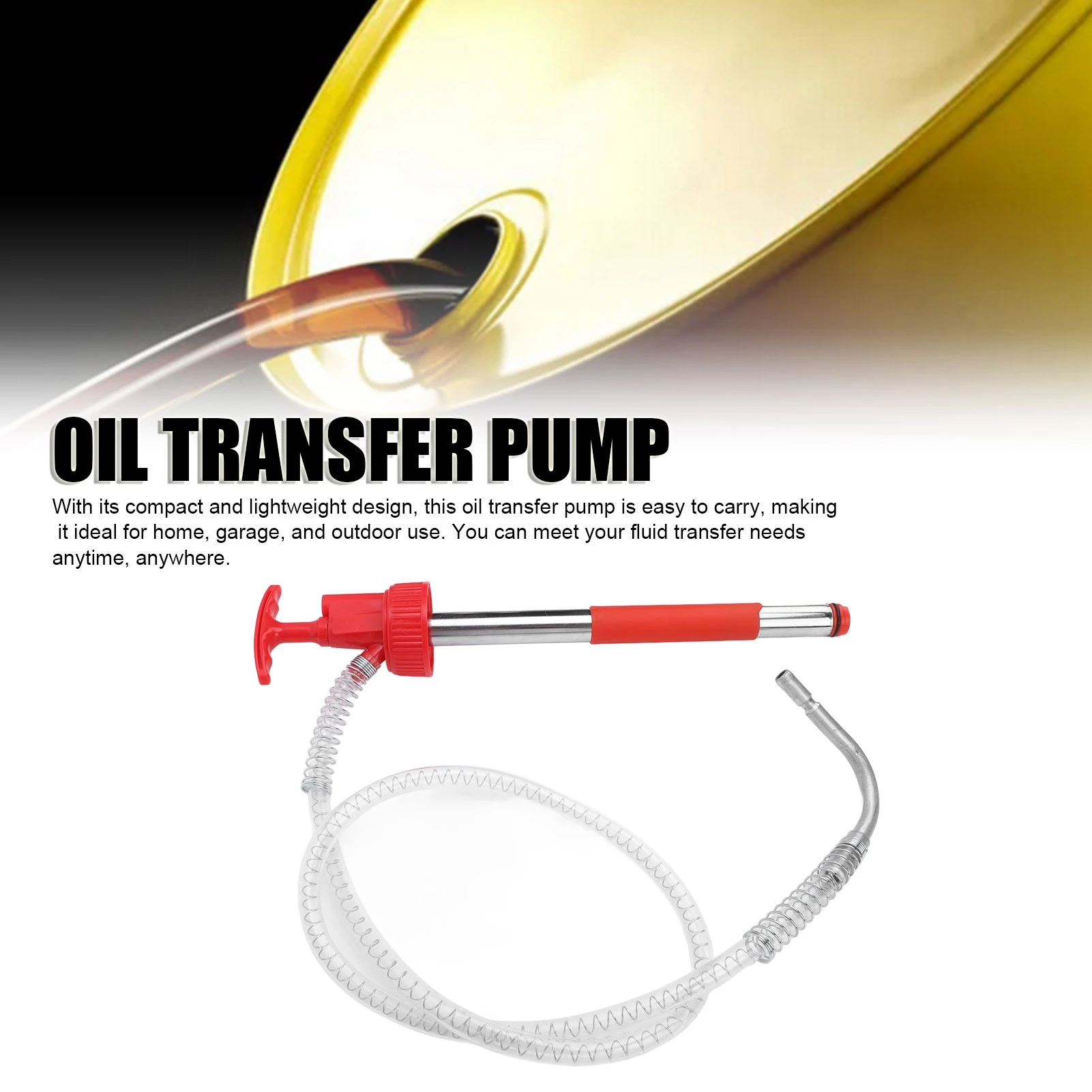 Portable Oil Hand Pump Long Lasting  Fit ABS Rubber Multipurpose Time Saving Fluid Transfer Pump for Home for Outdoor