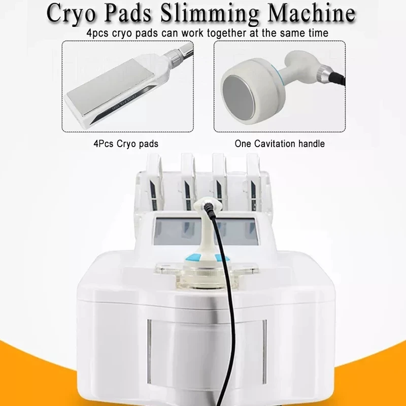 2024 Portable Fat Reduce Freezing Body Slimming Beauty Machine With Fat Freezing Pads + 40K Cavitation Fat Freezing Machine portable compressor cool box car refrigerator electric cooler 31 5l large capacity double zone fast freezing led screen app control 12 24v dc 100 240v ac for outdoors vehicles camping