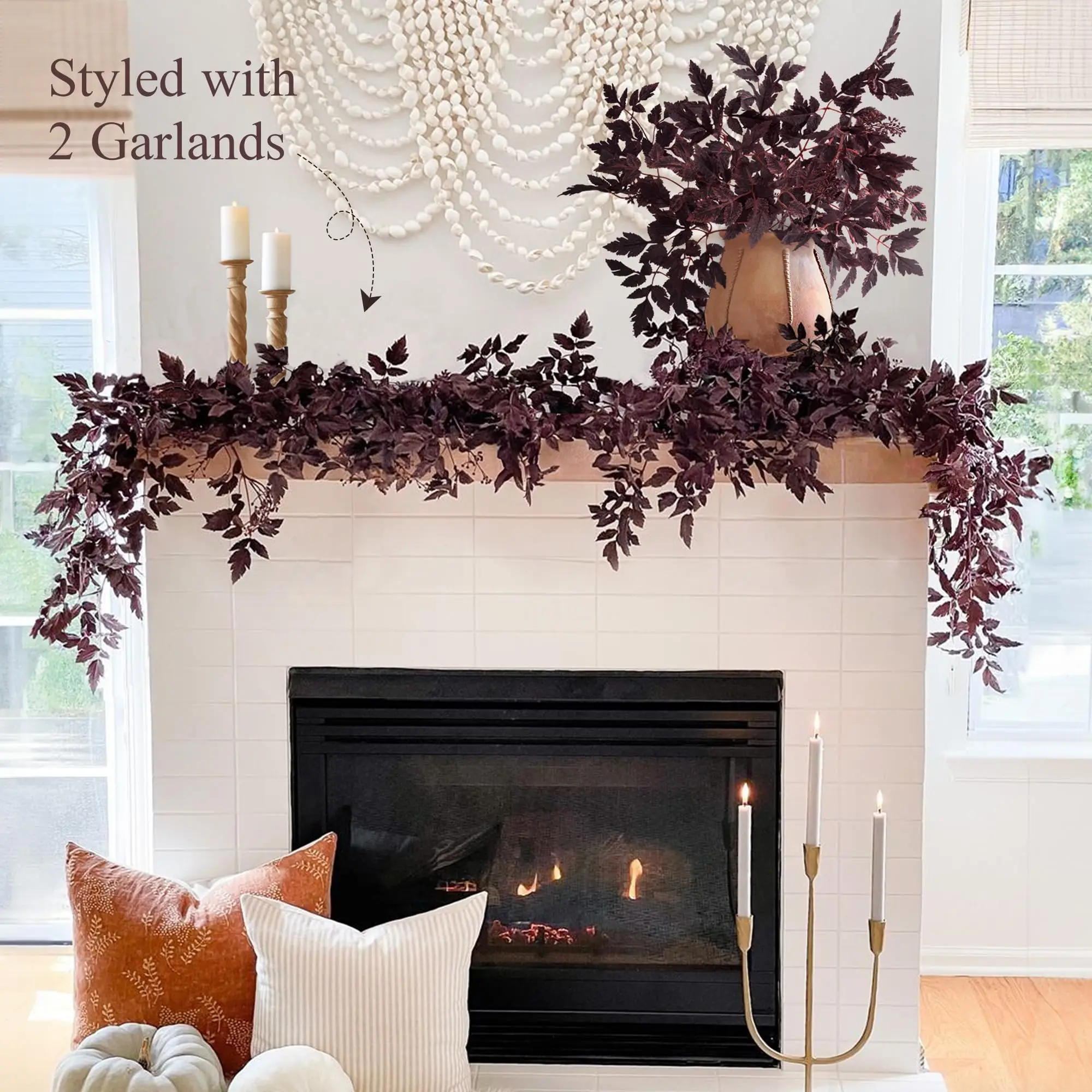 Plum Cimicifuga Seeded Garland 4