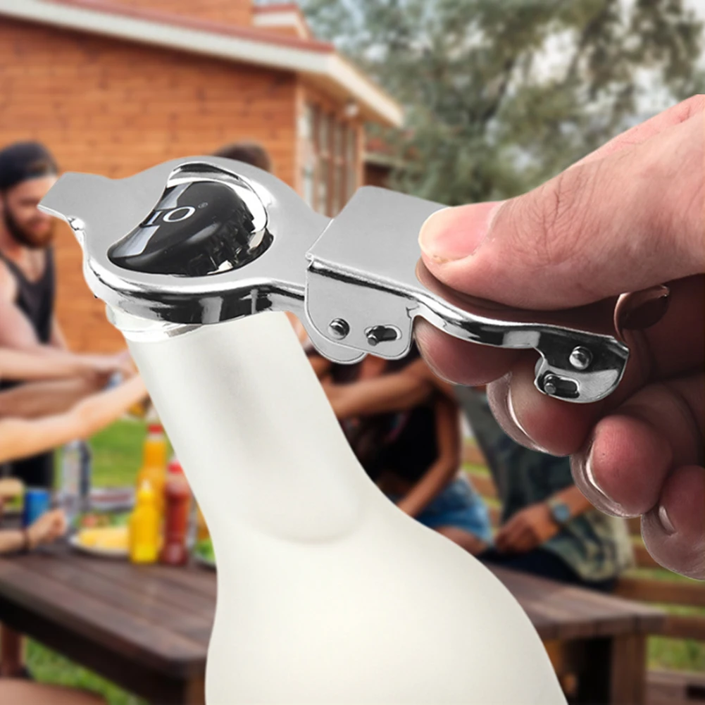 Stainless Steel Beer Bottle Opener Multifunctional Bottle Stopper Soda Can Opener for Kitchen Restaurant Party