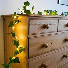 

Parthenocissus Light String Long Green Cane Vine Copper Wire Light Eucalyptus Vine Leaf Light String