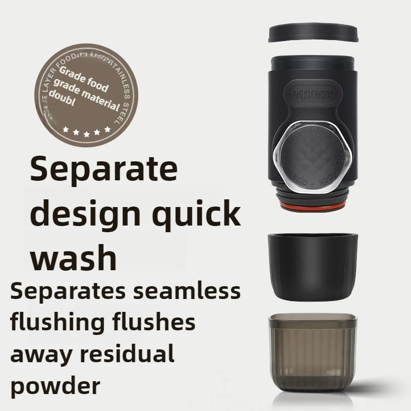 Portable Coffee Machine Office Outdoor Hand-pressed Espresso Machine Household Capsule Coffee Machineconvenient Cleaning