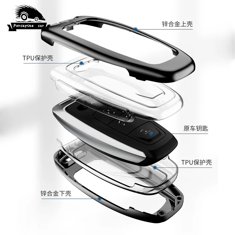 Luxury Leather Car Key Protective Cover - Sleek Design and Durable Protection