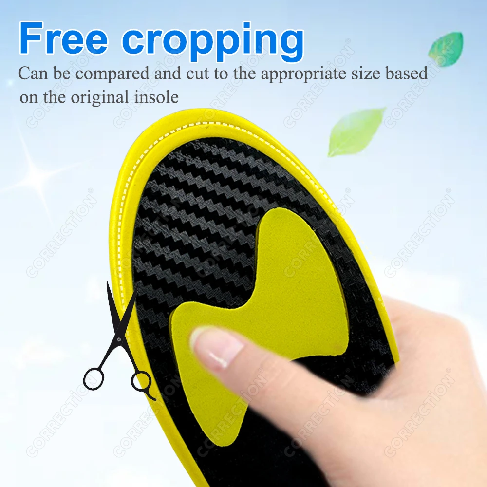 Advanced Carbon Fiber Arch Support Insoles - High Rebound & Antibacterial Sport Cushion