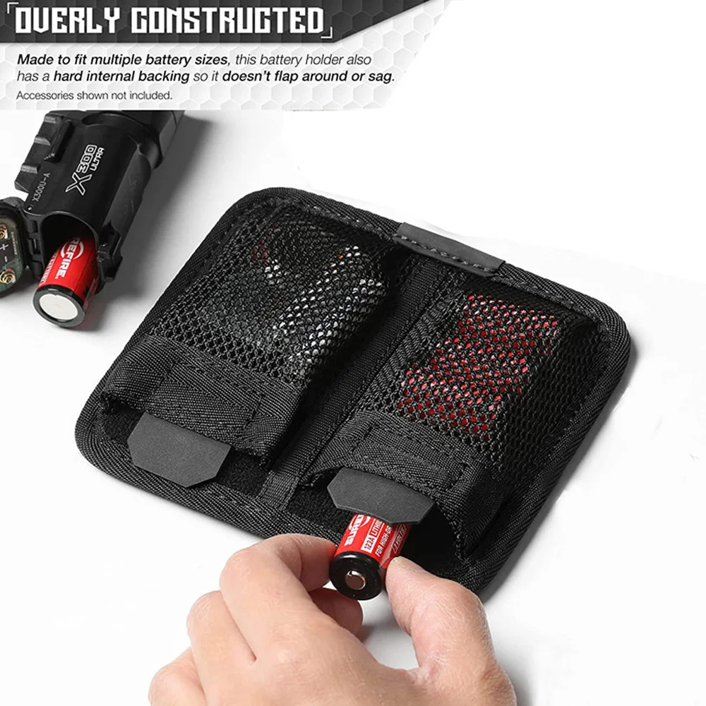 Tactical Hook Fasteners Pouch EDC Accessory Storage Mesh Bag Backpack Insert Pouch Modular Panel Organizer Admin Pouch 2
