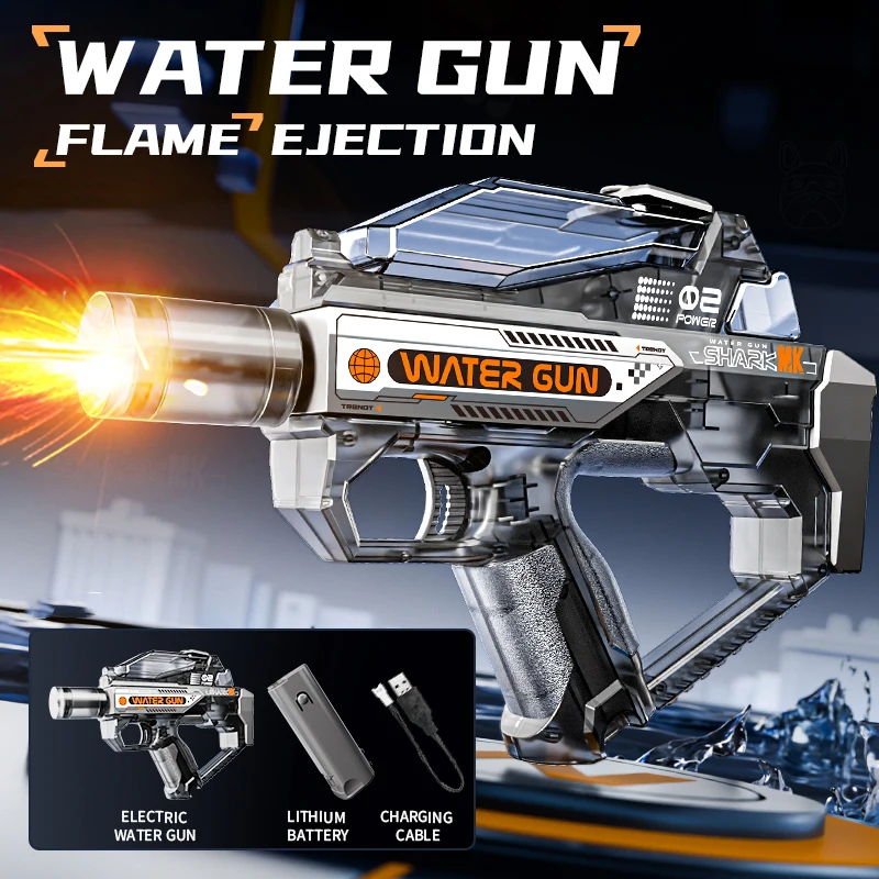 Pistolet à eau électrique avec lumières et sons pour enfants_voghion.com