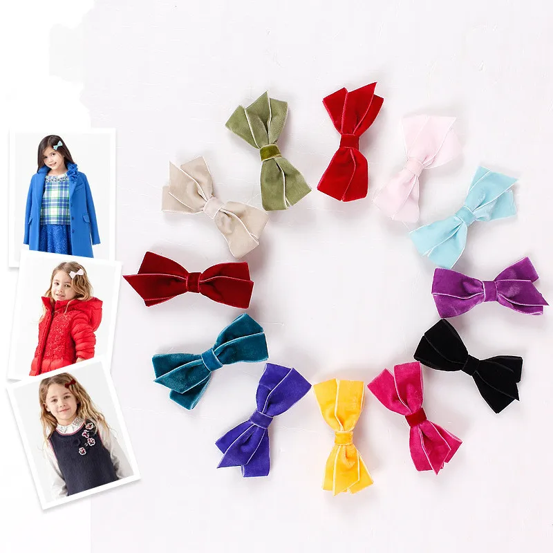 1 Pz Adorabili Accessori Per Capelli In Velluto Per Le Donne Pinzas Para El Cabello Fermagli Per Capelli Per Ragazze Impugnature 8.5Cm Bambini Mollett