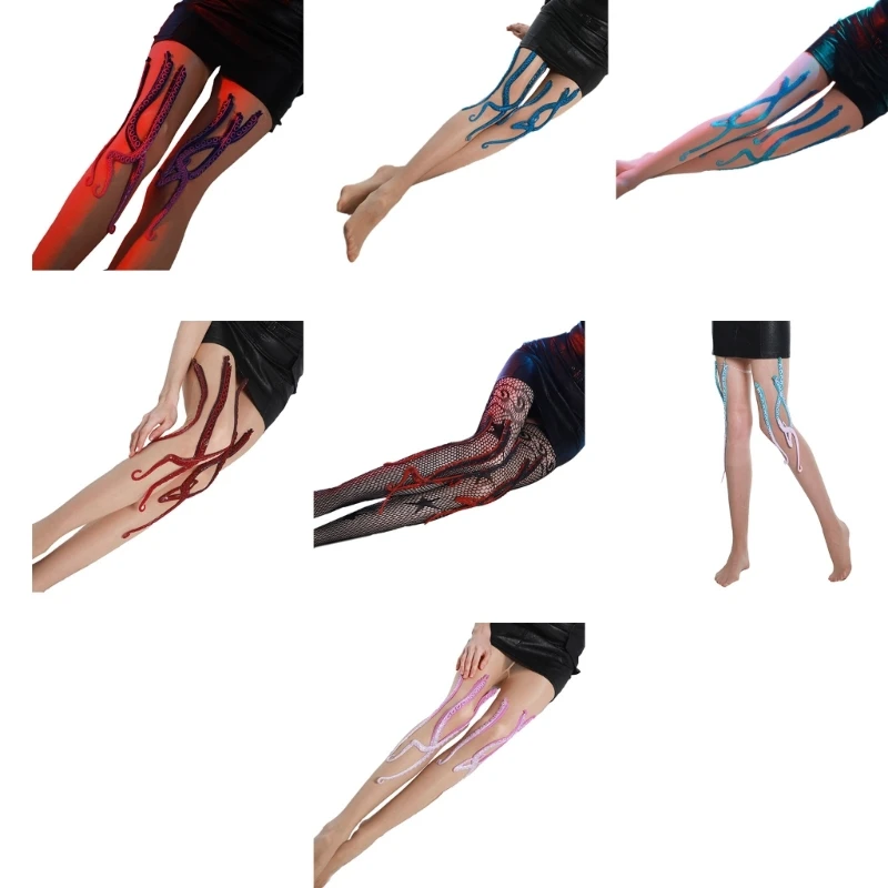 3D Octopus Tentacle Tights Stockings Socks High Waist Tights Stockings for Women