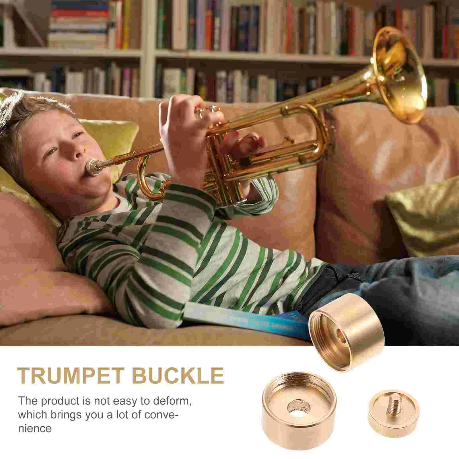Small Upper Lower Cover Mini Accessories Simple Trumpet Instrument Musical Accessory Copper Button Buckle Piston Trumpet Supply